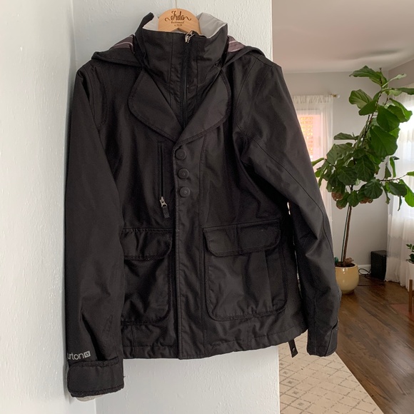 Burton Jackets & Blazers - Burton Da Nang Dry Ride Black Hooded Coat